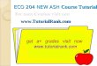 ECO 204 NEW ASH Course Tutorial/TutorialRank