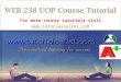 WEB 238 UOP Course Tutorial / tutorialoutlet