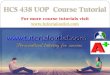 HCS 438 UOP course tutorial/tutorialoutlet