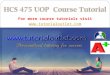 HCS 475 UOP course tutorial/tutorialoutlet