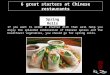 6 great starters at Chinese restaurants