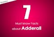 7 Must Know Facts About Adderall