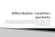 Affordable leather jackets