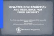 DISASTER RISK REDUCTION  AND RESILIENCE FOR  FOOD SECURITY