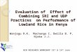 Evaluation of  Effect of Combining SRI and UDP Practices  on Performance of Lowland Rice in Kenya