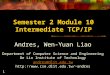 Semester 2 Module 10  Intermediate TCP/IP