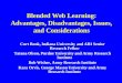 Blended Web Learning: Advantages, Disadvantages, Issues, and Considerations