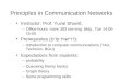 Principles in Communication Networks