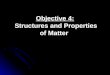 Objective 4:  Structures and Properties of Matter