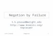 Negation by Failure