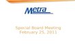 Special Board Meeting February 25, 2011