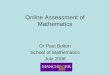Online Assessment of Mathematics