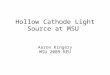 Hollow Cathode Light Source at MSU