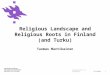 Religious Landscape and Religious Roots in Finland (and Turku)