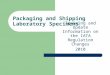 Packaging and Shipping Laboratory Specimens
