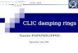 CLIC damping rings
