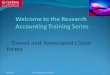Welcome to the Research         Accounting Training Series