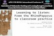 Learning to listen:  From the RhindPapyrus to classroom practice