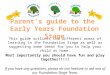 Parent’s guide to the  Early Years Foundation Stage