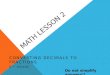 Math Lesson  2