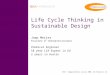 Life Cycle Thinking in Sustainable Design