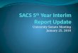 SACS 5 th  Year Interim Report Update