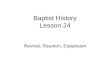 Baptist History Lesson 24