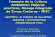 Fomento de la Cultura Ambiental: Mejores practicas, Manejo Integrado de Zonas Costeras -  MIZC