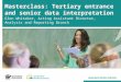Masterclass: Tertiary entrance and senior data interpretation