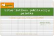 Lituanistikos publikacijų paieška