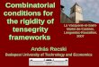 Combinatorial conditions for   the rigidity of tensegrity frameworks