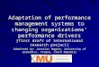 Adaptation of performance management systems to changing organizations’ performance drivers
