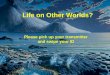 Life on Other Worlds?