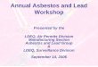 Annual Asbestos and Lead Workshop