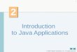 Introduction to Java Applications