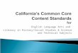 California’s  Common Core Content Standards  for