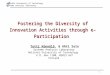 Fostering the Diversity of Innovation Activities through e-Participation