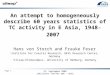 An attempt to homogeneously describe 60 years statistics of TC activity in E Asia, 1948-2007