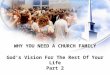 WHY YOU NEED A CHURCH FAMILY