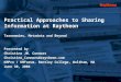 Practical Approaches to Sharing Information at Raytheon Taxonomies, Metadata and Beyond