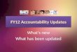 FY12 Accountability Updates