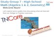 Study Group 7 - High School Math (Algebra 1 & 2, Geometry)