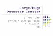 Large/Huge Detector Concept