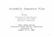 Assembly Sequence Plan