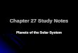 Chapter 27  Study  Notes