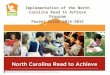 Implementation of the North Carolina Read to Achieve Program Parent Guide 2014-2015