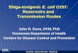 Shiga-toxigenic  E. coli  O157:  Reservoirs and  Transmission Routes