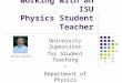 Working with an ISU Physics Student Teacher