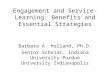 Engagement and Service-Learning: Benefits and Essential Strategies