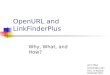 OpenURL and LinkFinderPlus